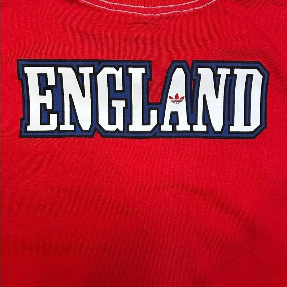 Adidas Red England Flag Men's Tee